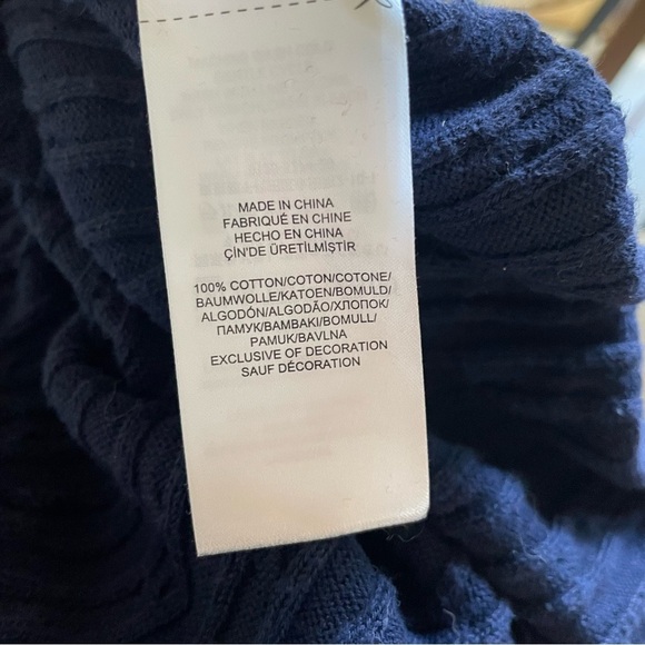 Ralph Lauren Crest Zip Up Sweater Cable Knit Navy Blue Preppy Acadamia Prep - Picture 8 of 9